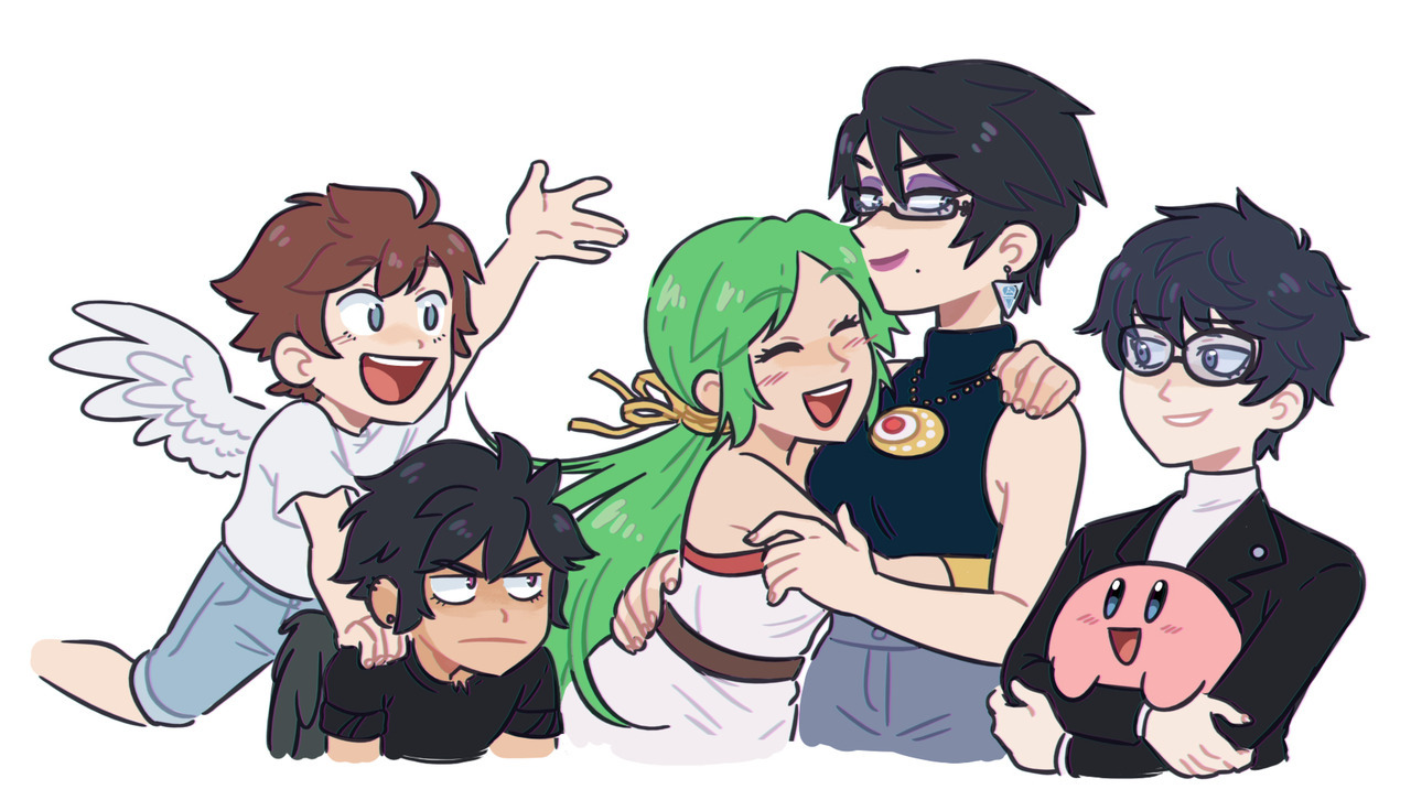 kianamaiart:  joker’s mom introduces him to her new gf (and her kids)  also kirby