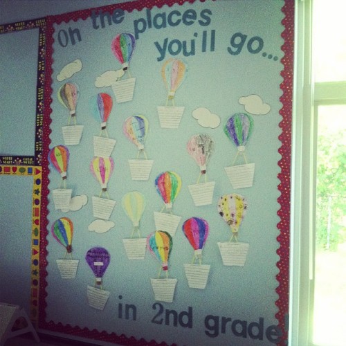 Keeping our goals posted for the year! #2ndgrade #teachersofinstagram #teachersfollowteachers #bulle