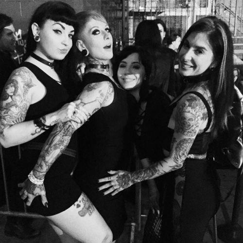 thedoomdoll:  All my favs out front the goth party for @jessiexlee’s birthday! We love you girl!! 🎉✨💜😻👑🎀🕷🐍 @xcloakanddaggerx @joannaangel @gothcharlotte #growngoths #burningangel #joannaangel #dravenstar #charlottesartre #jessielee