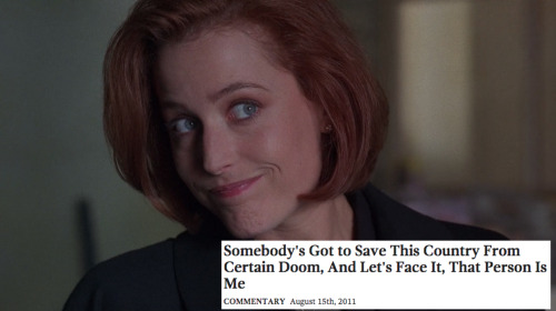 traiteurr:The X Files + The Onion Headlines pt 2/? 