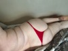 Porn photo thegoodhausfrau:Red Thongs and Fat Rolls