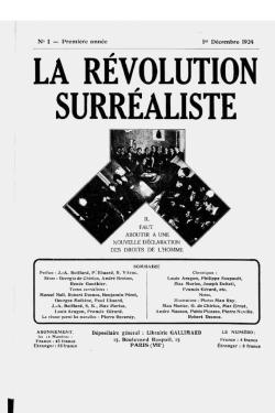 Covers Of La Révolution Surréaliste No. 1 &Amp;Amp; 2, 1924-25