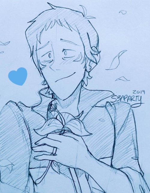 brought my sketchbook with me when i went out today and drew a quick Lance &lt;3(is that a weddi