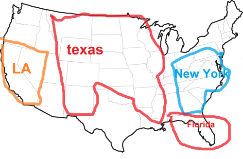 asianfaceguy: damnfunnylol: As an australian, this is all I know about american geography You went a
