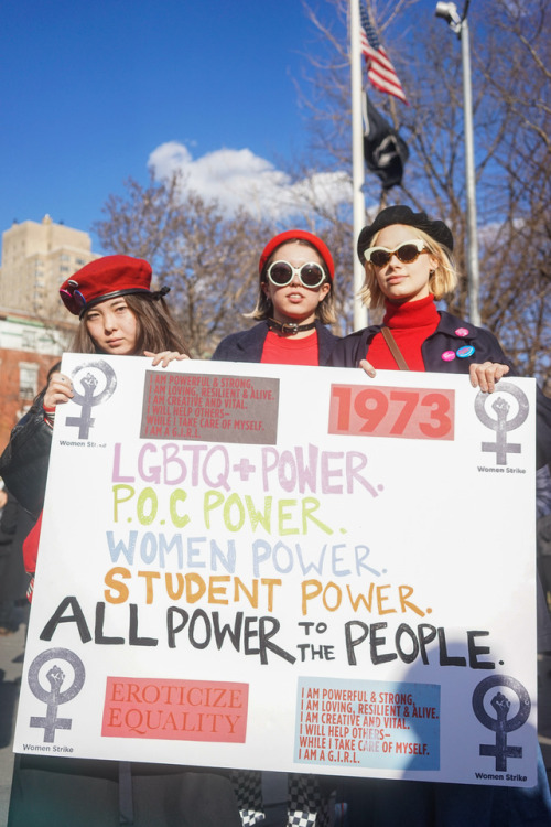 activistnyc:On March 8, 2017 for International Women’s Day, activists went on strike for “a day without a woman” and gathered at Washington Square Park to rally for women’s rights and gender equality.