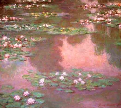 malinconie:Pink Water Lilies by Claude Monet