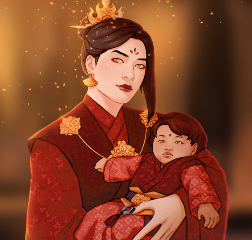 transzukostanblog:sword-over-water:Fire lord Azula with her niece and heir Izumi.Because the world n
