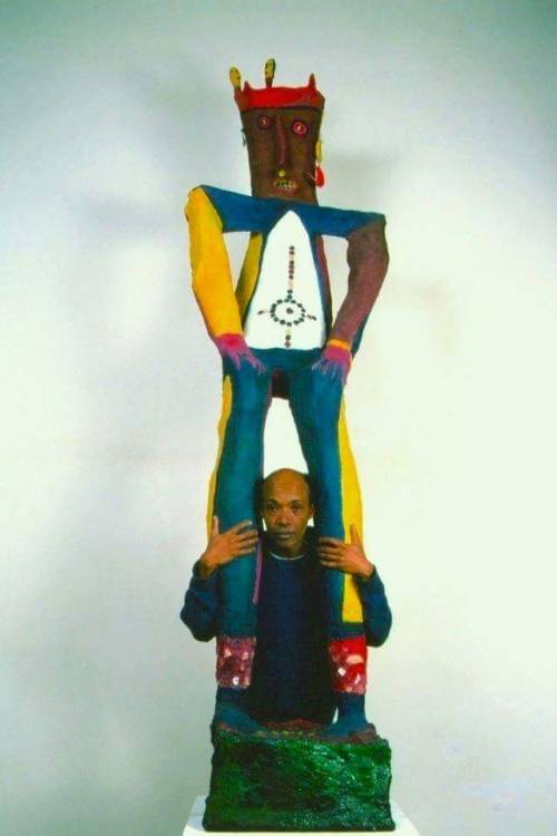 swimthroughthedirt:Mickael Bethe-Selassie and his sculpture