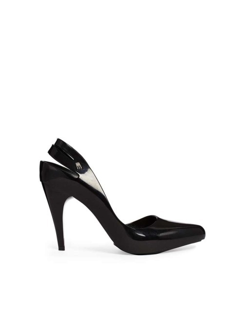 High Heels Blog Melissa Classic Pop Black Gloss Heeled Shoes via Tumblr