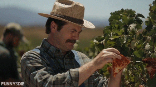 tastefullyoffensive:Video: Nick Offerman Shows Off His Pizza Farm