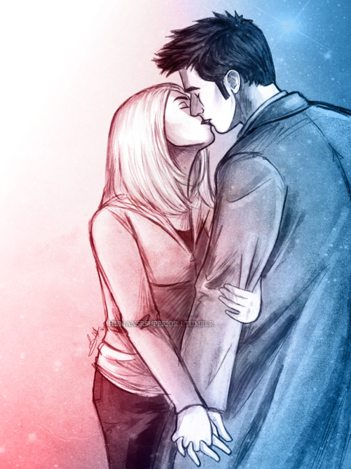 humansrsuperior:Some lazy Sunday afternoon sketchy Ten/Rose smooches for you all. :)