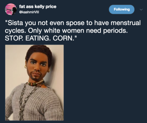 futureblackpolitician: tashabilities: pussypoppinlikepopcorn:lagonegirl:Ken Dolls WildinOmfg