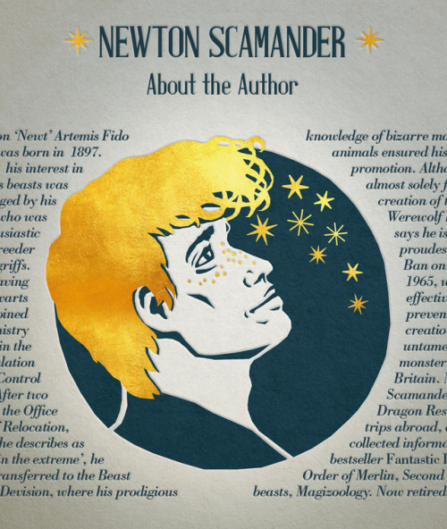 unjinxing-the-john: * About the Author - Newt Scamander *(More of my Fantastic Beasts Book fan art c