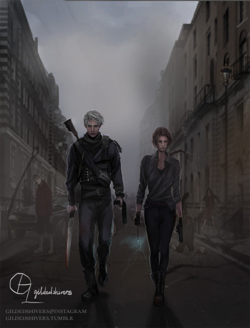 Commission for Rizzle’s Dramione fic Love in a Time of the Zombie Apocalypse