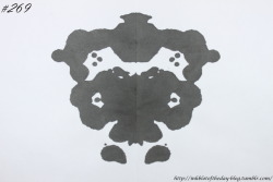 inkblotoftheday-blog:  Inkblot #269Instructions: Tell me what you see.-Enjoy