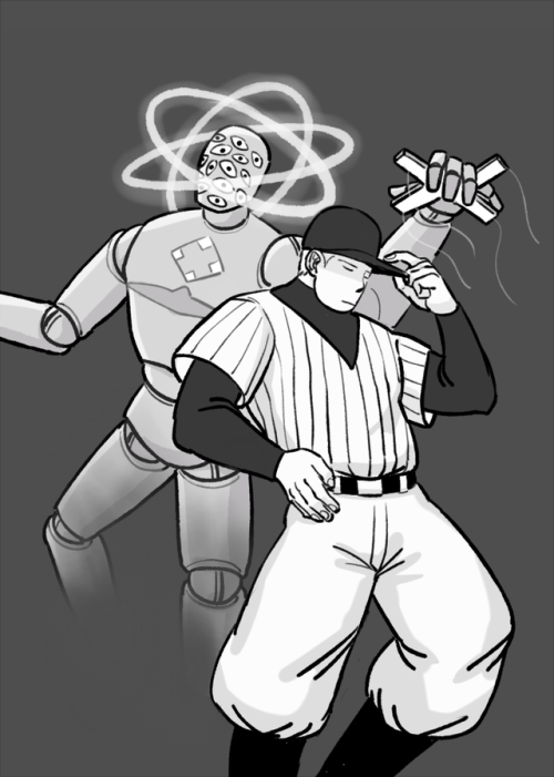 OFFtober Day 5 (…):  Draw The Batter with a different weapon! I mean, a Stand can be used as 