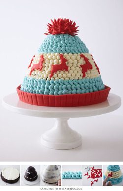 truebluemeandyou:  DIY Winter Hat Cake Tutorial