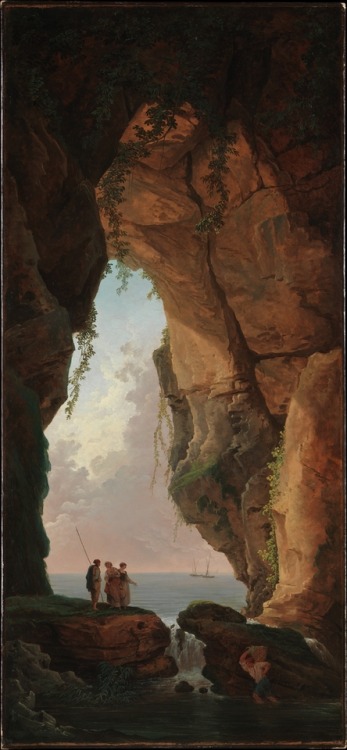 met-european-paintings: The Mouth of a Cave by Hubert Robert, European PaintingsGift of J. Pierpont 