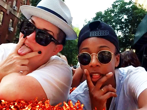 outtagum:Cast of Orange Is The New Black at NYC Pride  ❤️❤️