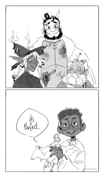 hawberries: guys the TAZ candlenights live show for 2018 was so good [id: a four panel comic of Angu