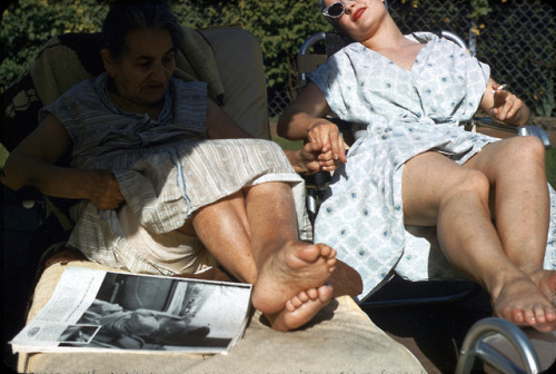 sorabji:Mother and daughter. 1950s Kodachrome slide. Western United States.