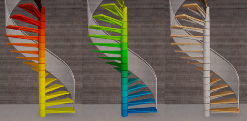 A conversion of Gosik’s rainbow spiral staircase. Needs AL. Credits: Gosik.Download @ SFS