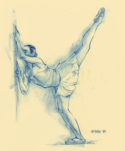 Sketch from the wonderful English National Ballet production “Broken Wings,” starring Ta