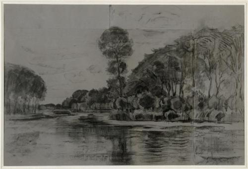 Lonely tree at the Gein, 1907, Piet MondrianMedium: charcoal,paper