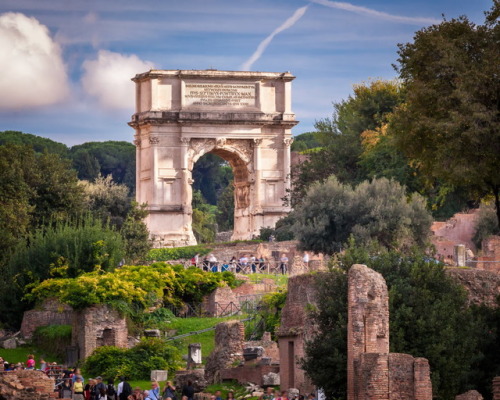 romebyzantium:The Arch of Titus in Roman Forum, Rome,Italy. colosseumrometickets.com/arch-of