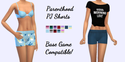Parenthood PJ ShortsThese are the PJ’s from the Parenthood Pack made into shorts! They are base game