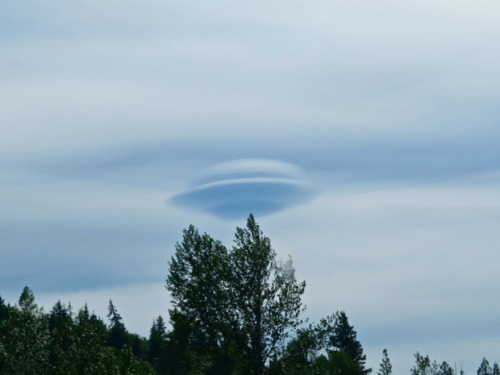 Residents are creeped out by this photo of a ‘UFO cloud’ hovering over Terrace, B.C.PHOTO: Bob Wall