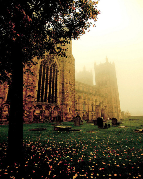 flyaway06:Durham Cathedral, Autumn mist by lucyshena on Flickr.