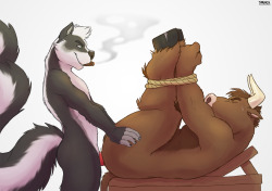 definitelynotayiffblog:   Bound and Unffed by skaifox  