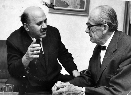 Mohamed Makiya with Walter Gropius [1967]