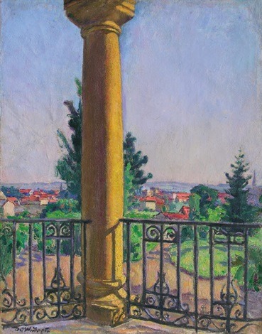 David Osipovich Widhopff (1867–1933)Palms on the bay;  Terrasse à Roanne