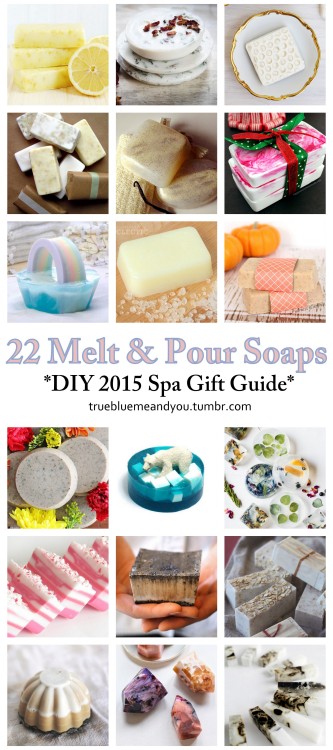 My Favorite 22 Melt and Pour Soap DIYs from truebluemeandyou. 2015 Spa Gift Guide Part 1. Why Melt a