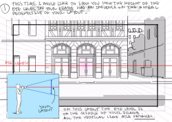 as-warm-as-choco:  The eye level position in your picture (angle) !by Thomas Romain (Code Lyoko, Basquash!, Space Dandy, Cannon Busters). The horizon line by your view, this time. (Part 1)