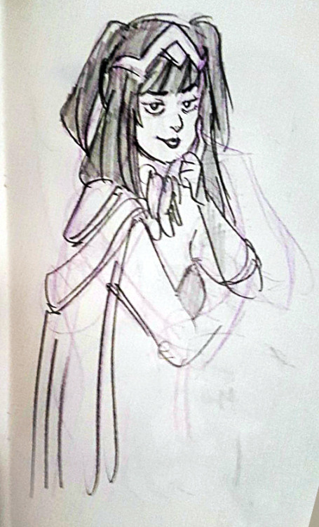 Went to costumed life drawing at @toonsontap yesterday evening! @weirdtakoyaki was an amazing Tharja