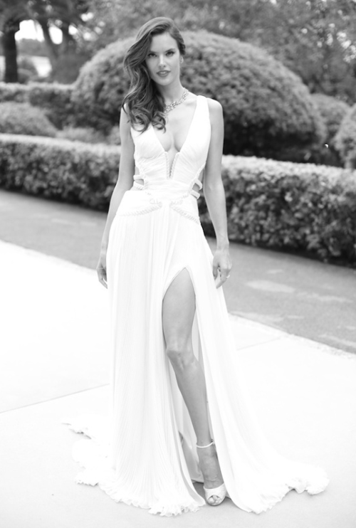blackandwhitemodel:  Alessandra Ambrosio during The amfAR Cinema Against AIDS gala 2014