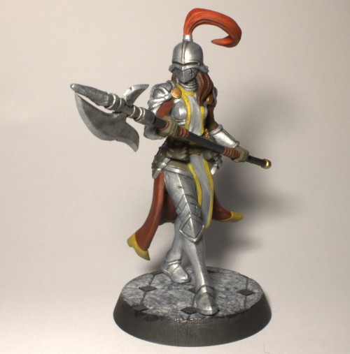Painted Up A Knight... Somewhat Recently, Then Took A While Longer To Figure Out How To Paint Her Base.