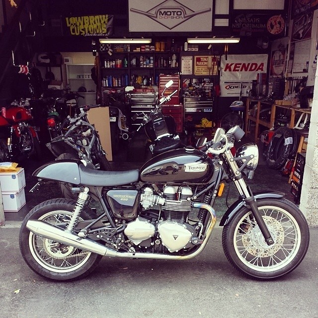 Dropped my Truxton at @motochopshop earlier today to get some work done on it. Can