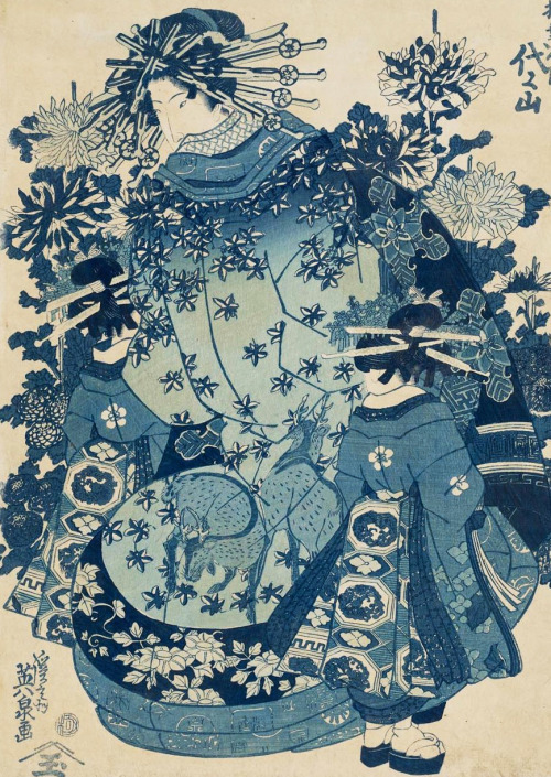 Yoyoyama of the Matsubaya. Ukiyo-e woodblock print, about 1830’s, Japan, by artist Keisai Eisen.