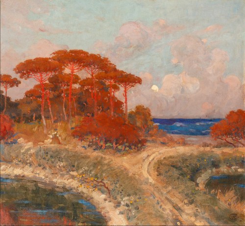 Vettore Zanetti-Zilla (1864 - 1946) - Pine Forest Of Ravenna. 1915. Oil On Canvas.