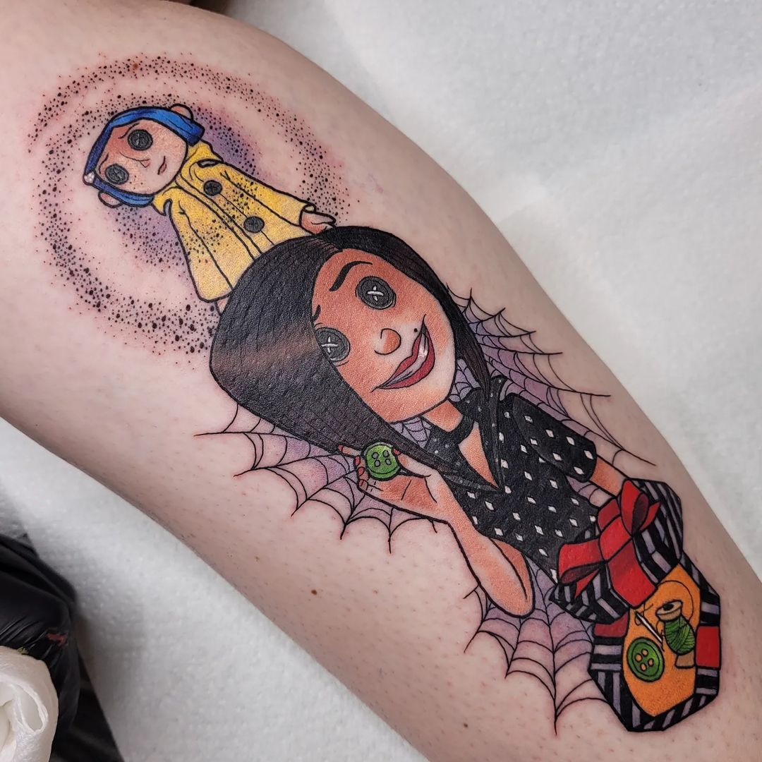 Marthyluck Tattoo  Coraline Doll Thanks Rhionna Done at  asailorsgrave  Facebook