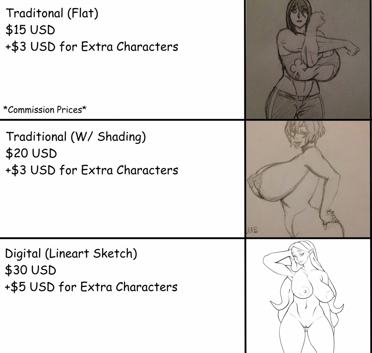 remake178: remake178:   Commissions Are Open! Commission Sheet/Rules: -Prices are read as instructed -I charge half upfront on PayPal and half when my art is completely and shown to be satisfactory -This will be for sketch and ref commissions/ only. No