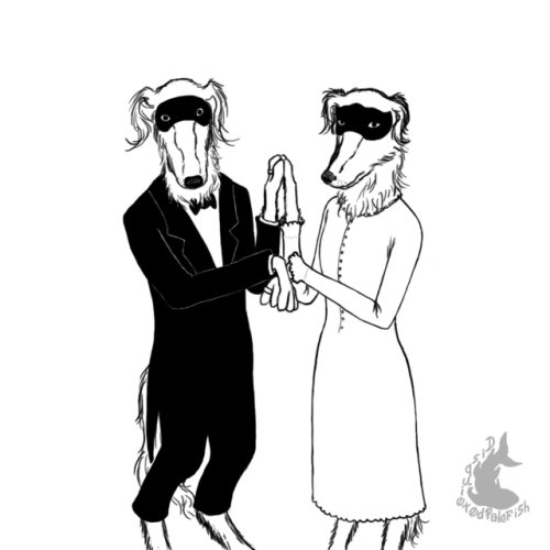 disquietedpalefish-art:Borzember, day 13: A Secret Wedding lovers&hellip;.