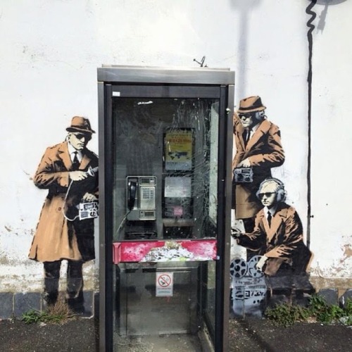 Banksy comes to Cheltenham
Probably to do with being the home of GCHQ.