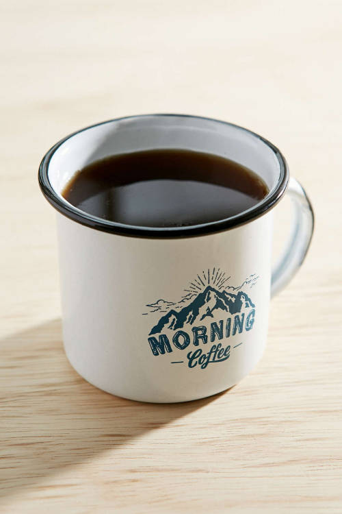 urbnite:Morning Coffee Enamel Mug