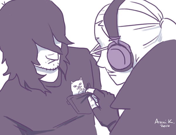 nnscribble:  I saw this post and thought Aizawa would definitely have one of those