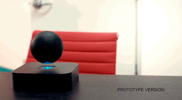chokesngags:  younganddefiant:  mashable:  Levitating Speaker Is Like Your Own Bluetooth Audio Death Star Using the now well-known idea of magnetic levitation, the OM/ONE speaker floats about an inch off its base, allowing the user to spin it around in